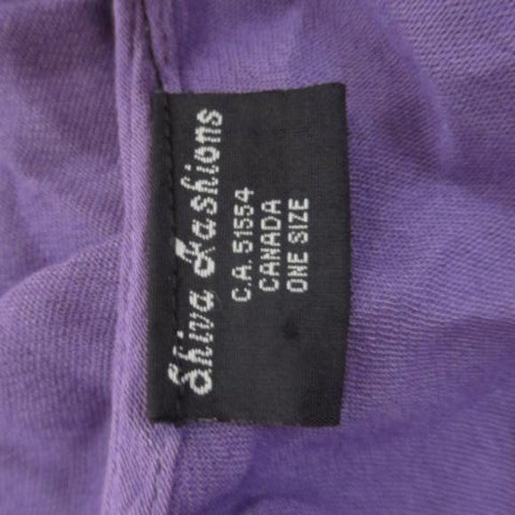 Shiva Fashions Purple Butterfly Tunic Length Tank Top Size Med/Large - Picture 7 of 8